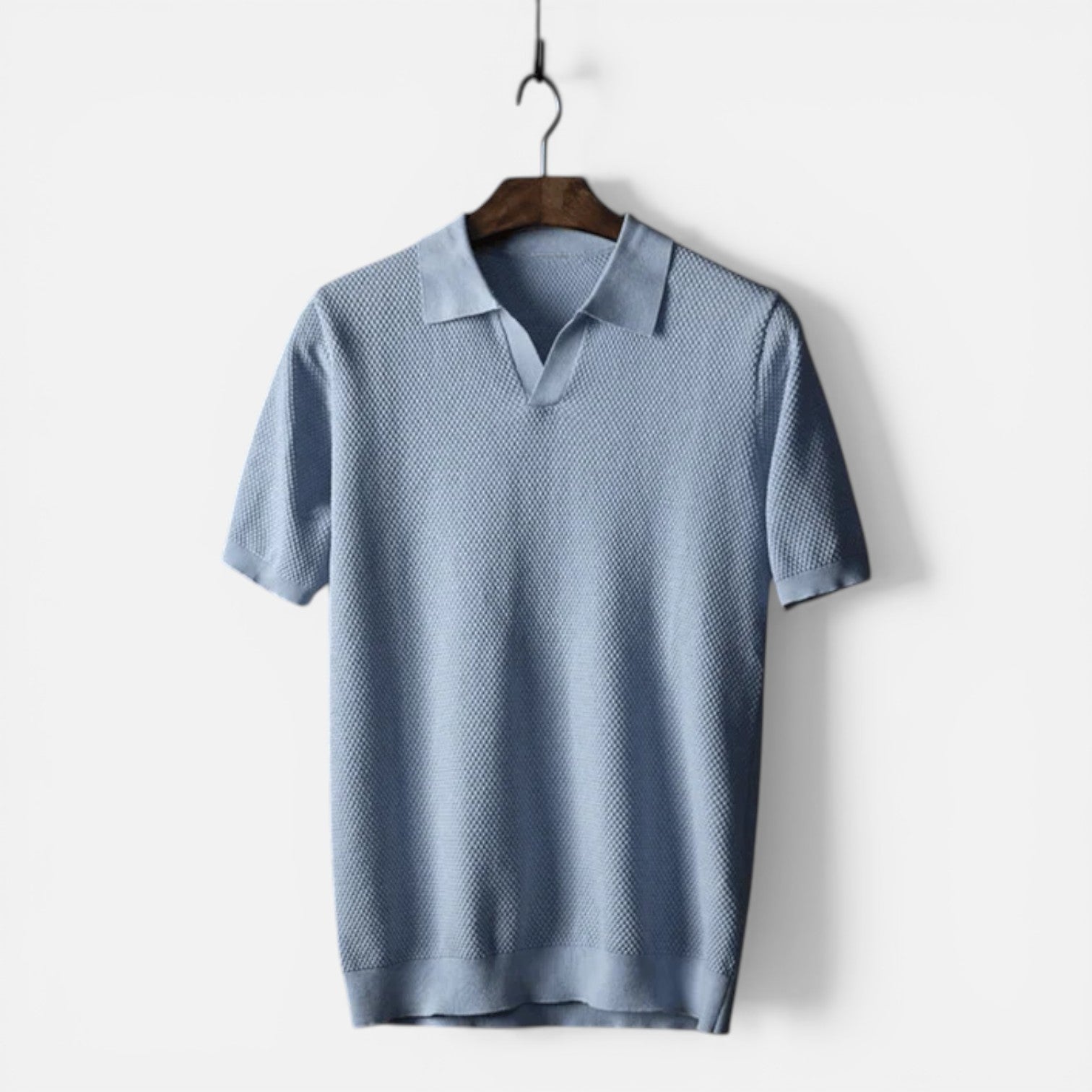 Men's Slim Fit Knitted Polo Shirt - Breathable Cotton - Classic Casual Wear