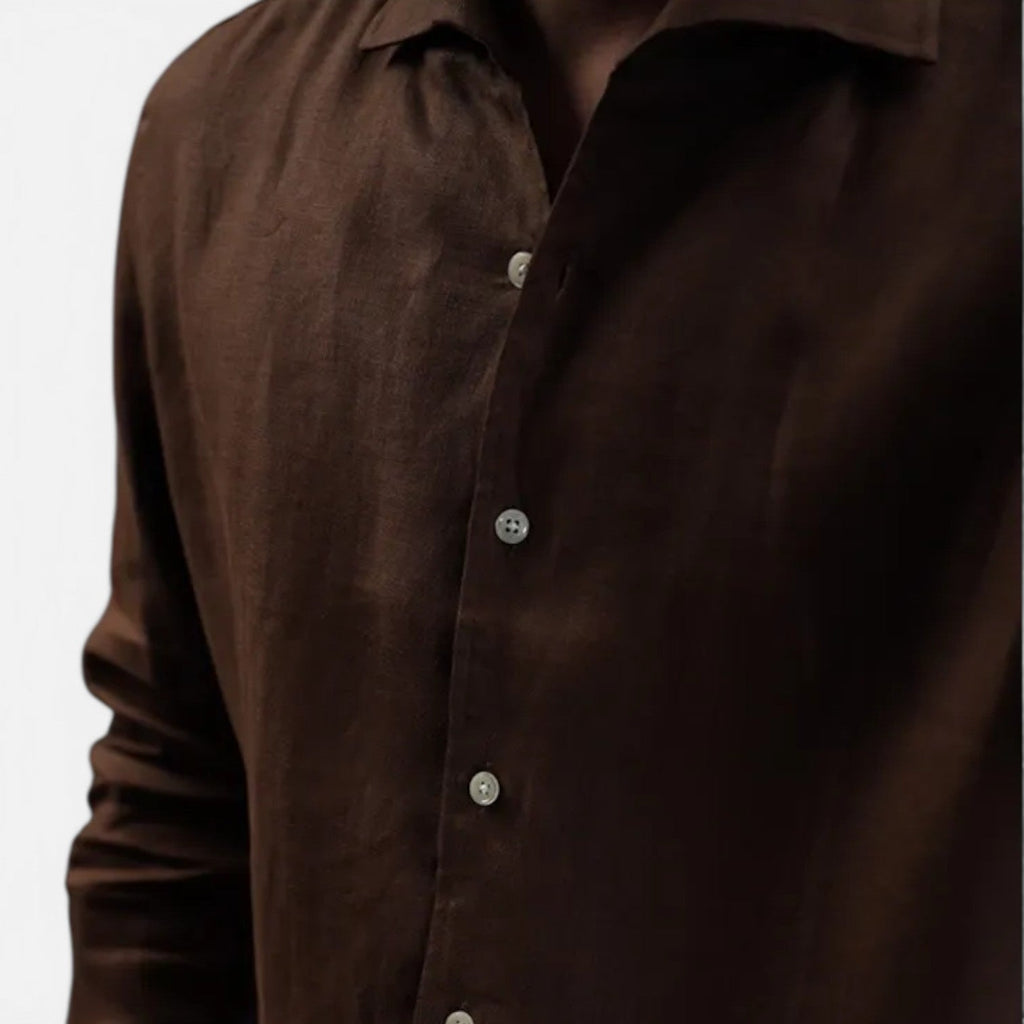 Men's Slim Fit Linen Shirt | Lightweight Summer Business Casual Wear