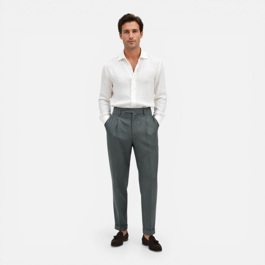 Men's Slim Fit Linen Shirt | Lightweight Summer Business Casual Wear