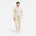 Men's Slim Fit Linen Suit for Wedding Guests - Formal Attire