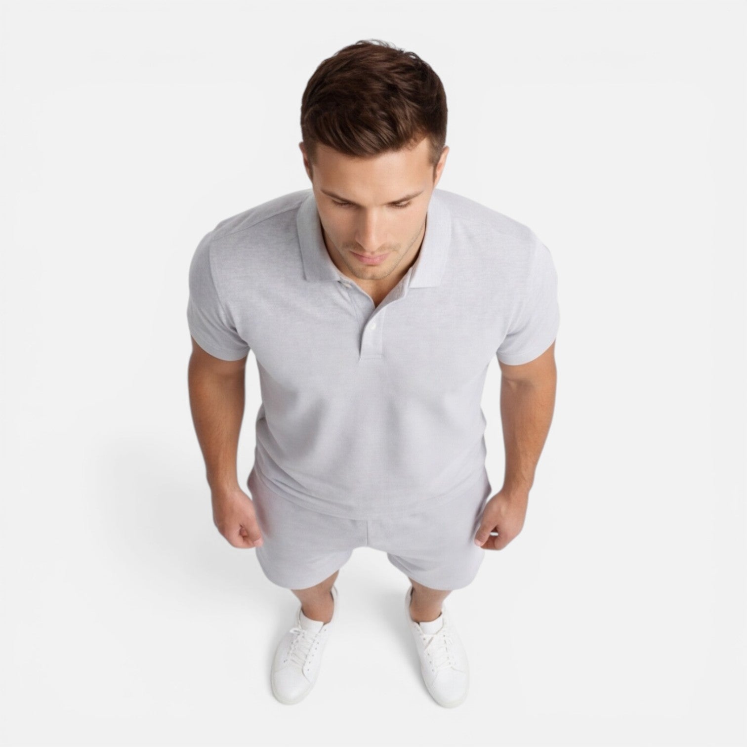 Men’s Slim Fit Polo Shirt and Shorts Set | Casual Summer Outfit