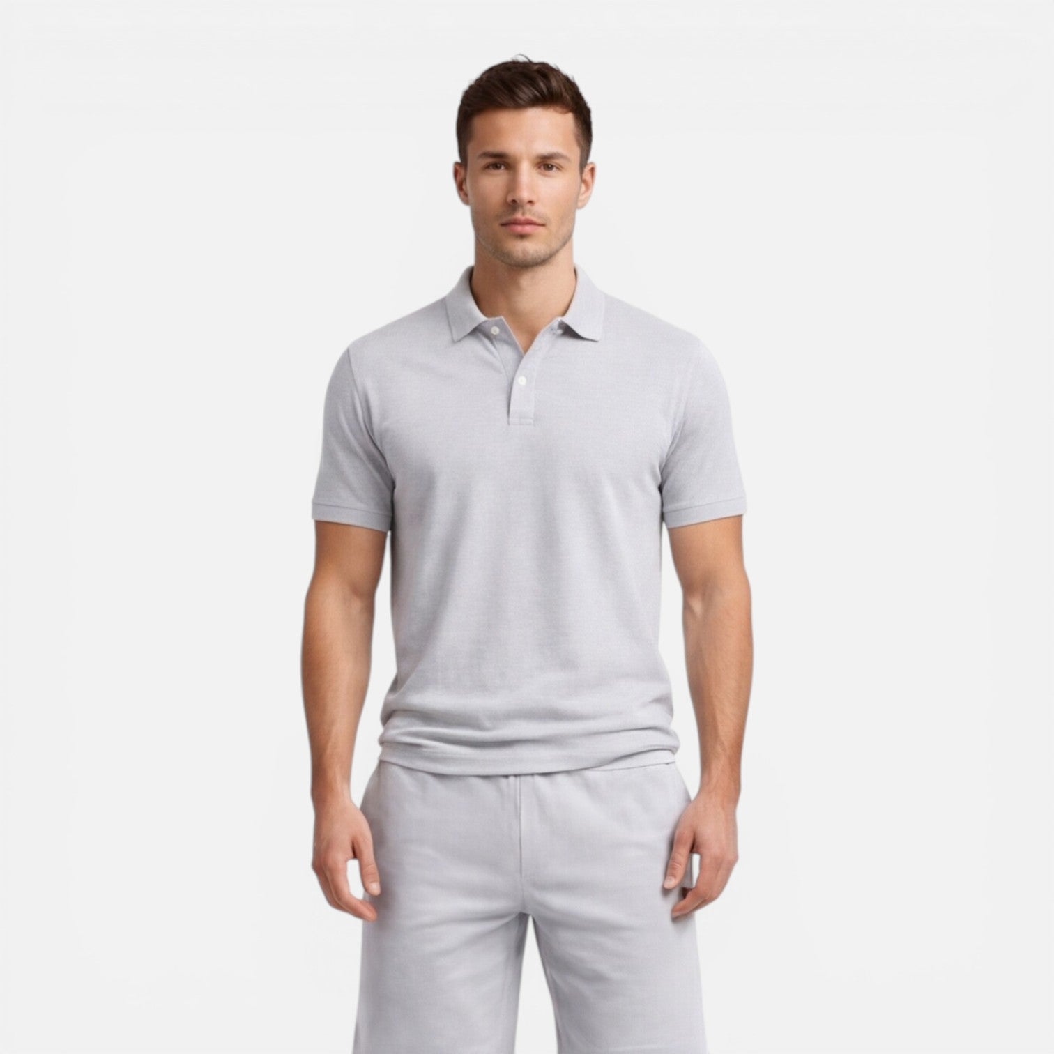 Men’s Slim Fit Polo Shirt and Shorts Set | Casual Summer Outfit