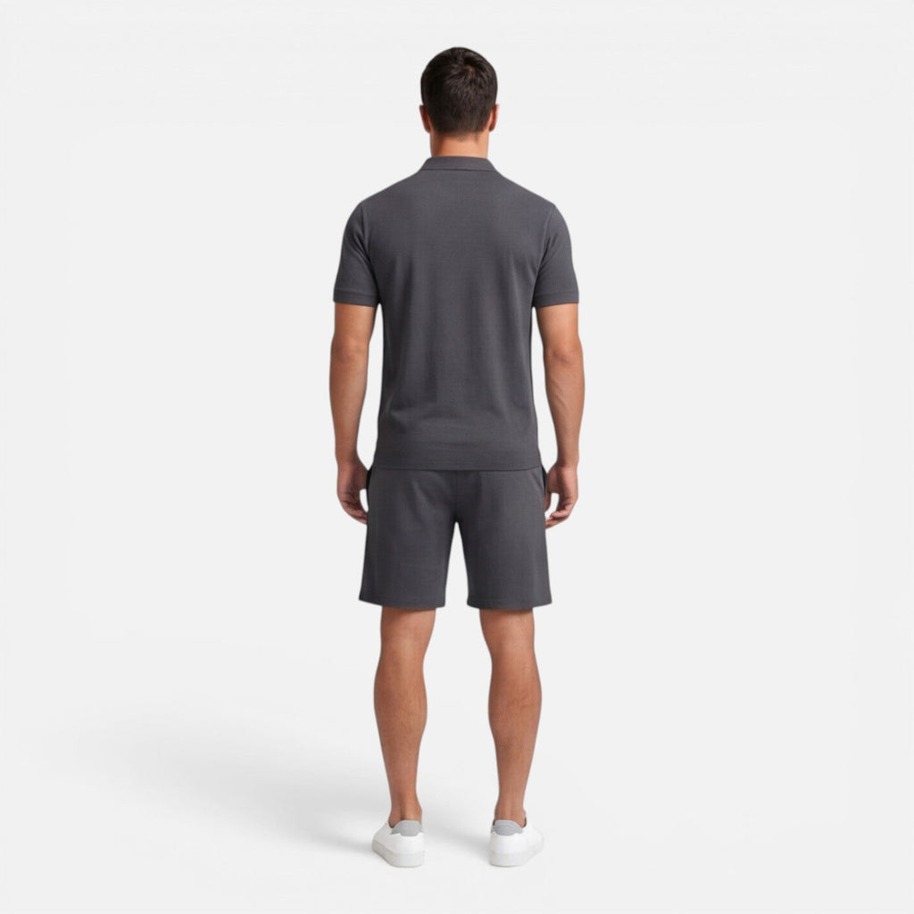Men’s Slim Fit Polo Shirt and Shorts Set | Casual Summer Outfit