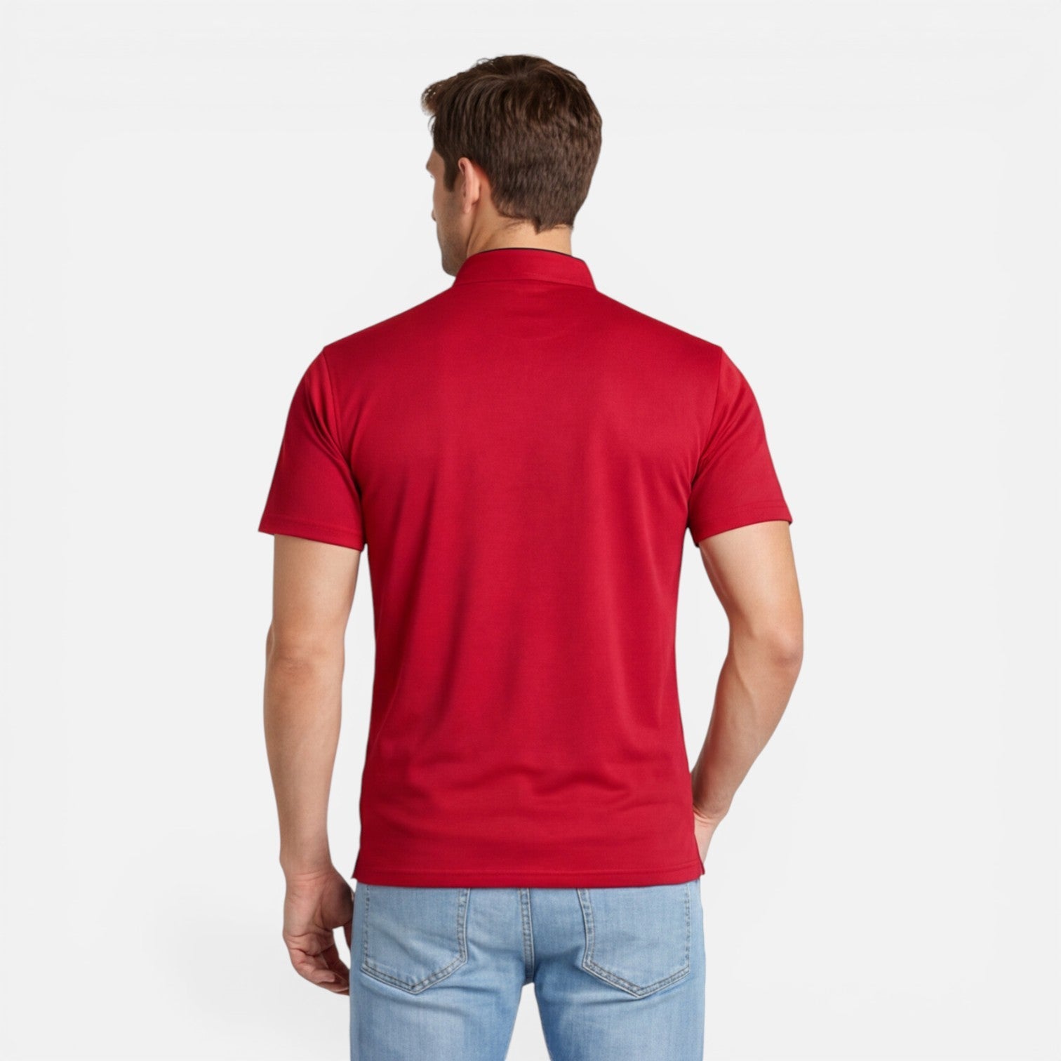 Men's Slim Fit Short Sleeve Henley Shirt in Soft Cotton for Casual Wear