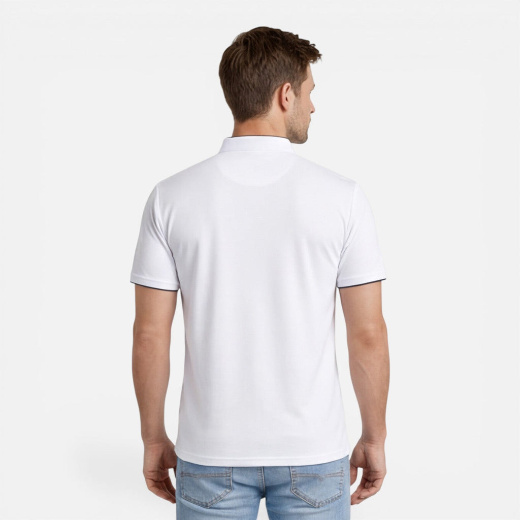 Men's Slim Fit Short Sleeve Henley Shirt in Soft Cotton for Casual Wear