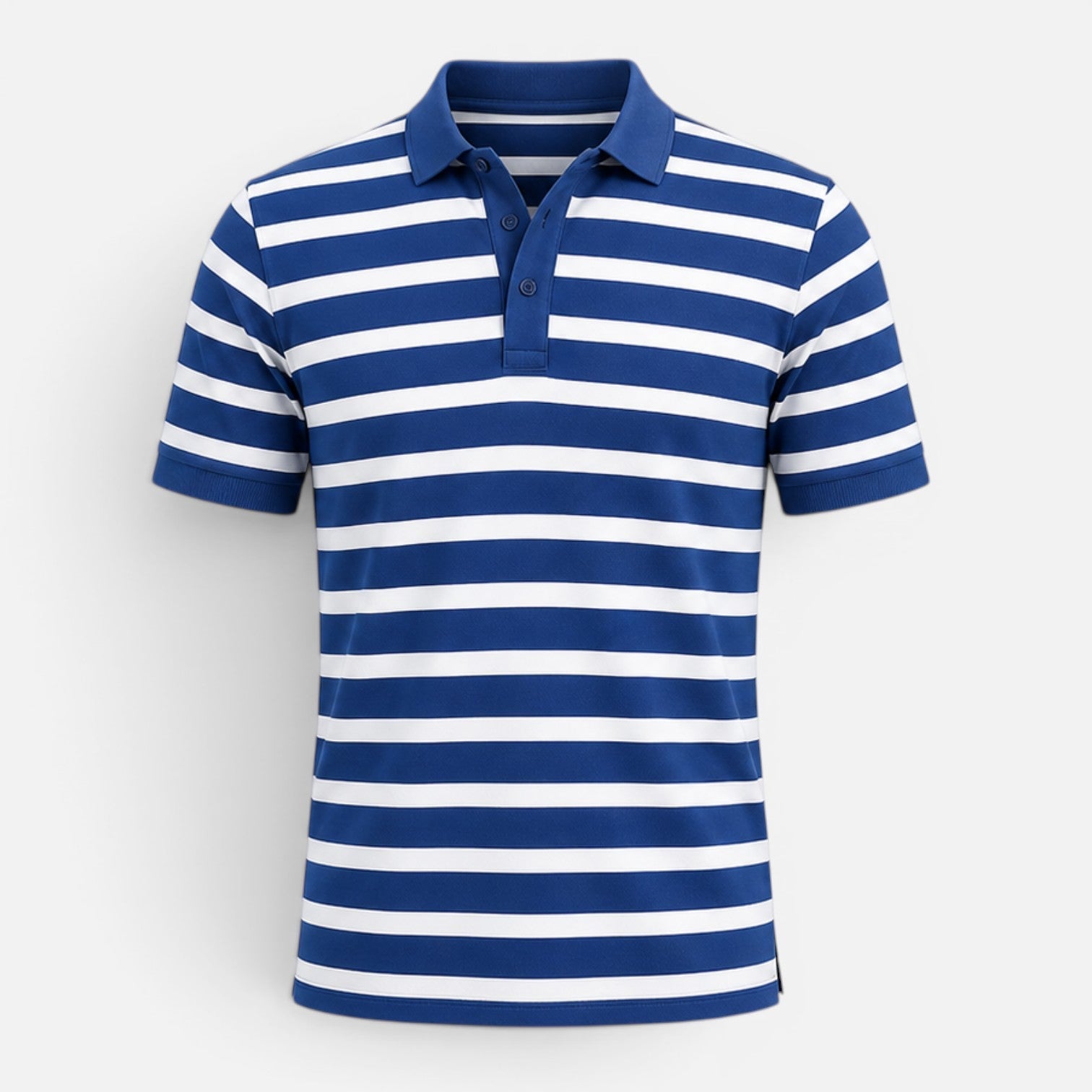 Men's Slim Fit Striped Polo Shirt | Breathable Comfort Fabric for Casual Wear