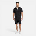 Men's Slim Fit Summer Matching Set - Zip Shirt & Drawstring Shorts