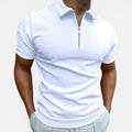Men's Slim Fit Zip Polo Shirt | Smart Casual Style for Everyday Wear