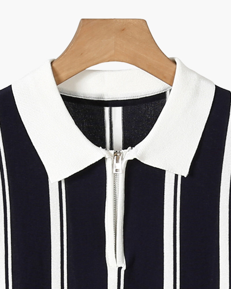 Men's Split Half-Zip Pullover - Lightweight Fabric - Casual Layering Option