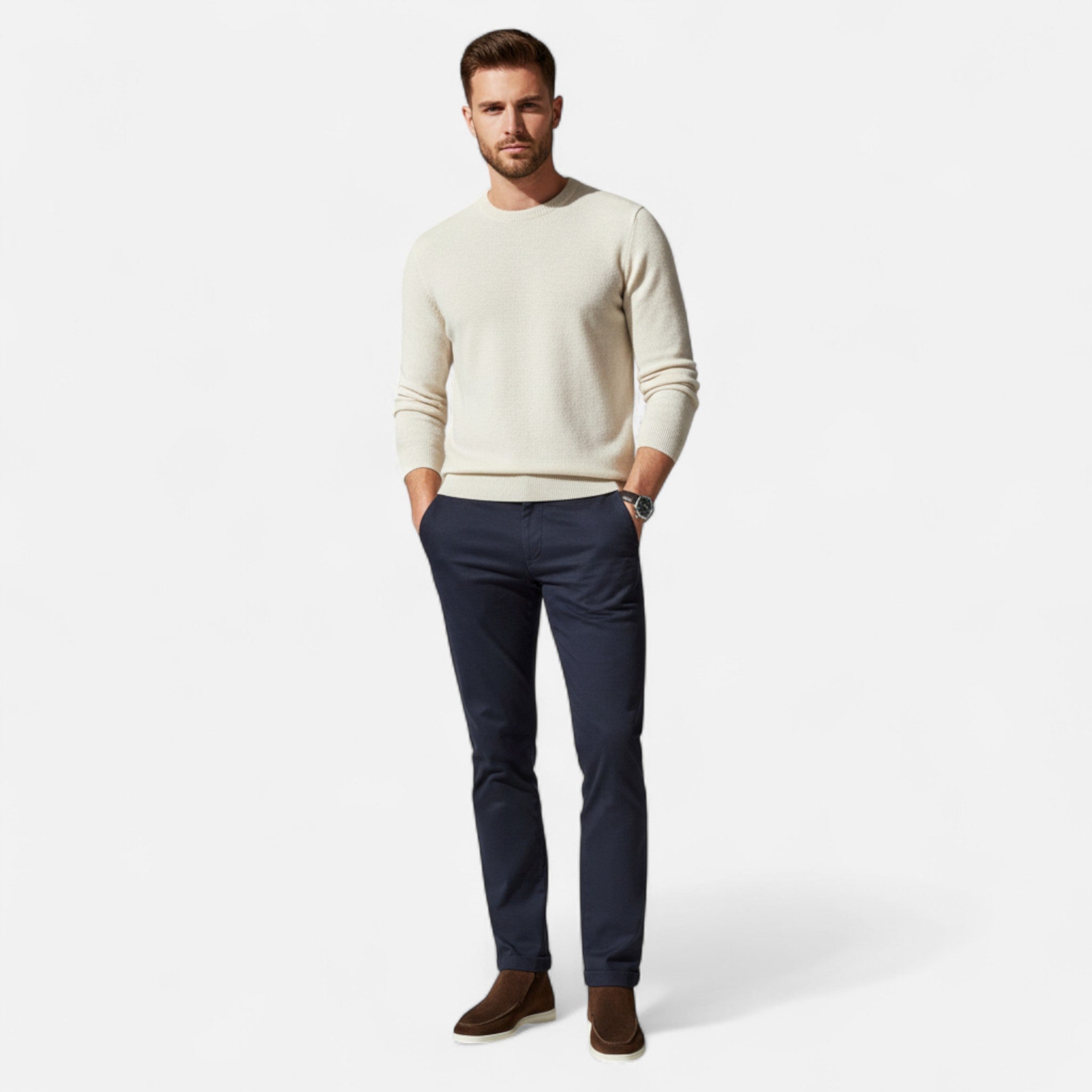 Men's Suede Slip-On Loafers for Smart Casual Wear and Everyday Comfort