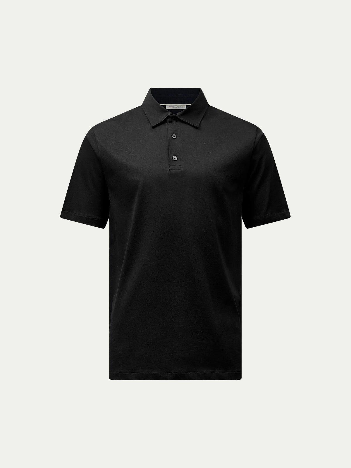 Mercerised Cotton Polo Shirt for Men - Black Casual Wear Top