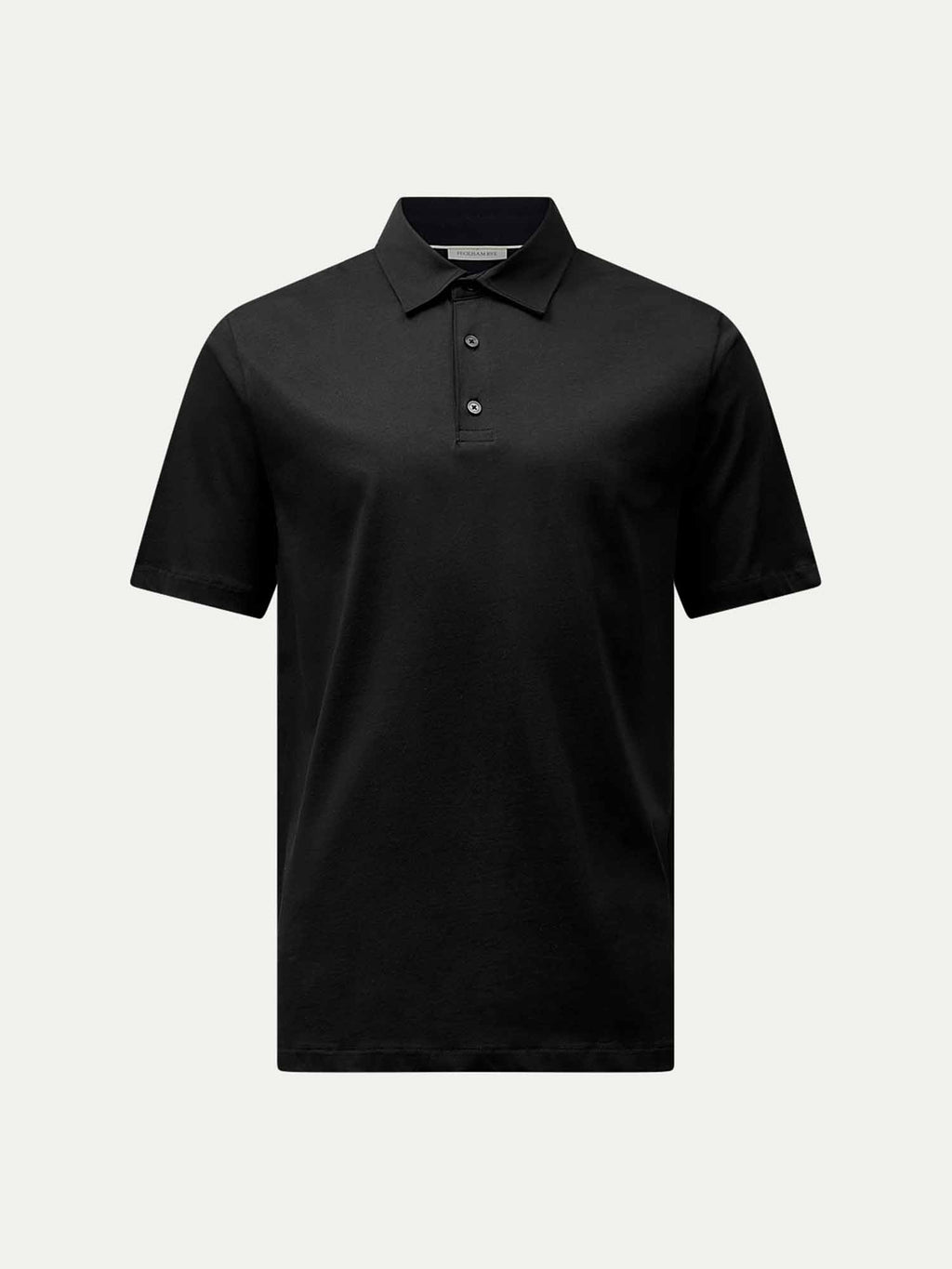 Mercerised Cotton Polo Shirt for Men - Black Casual Wear Top
