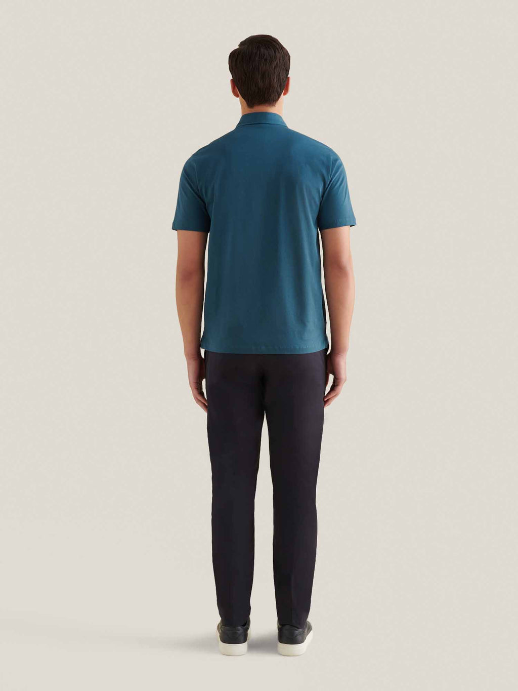Mercerised Cotton Polo Shirt for Men - Stargazer Color, Casual Wear