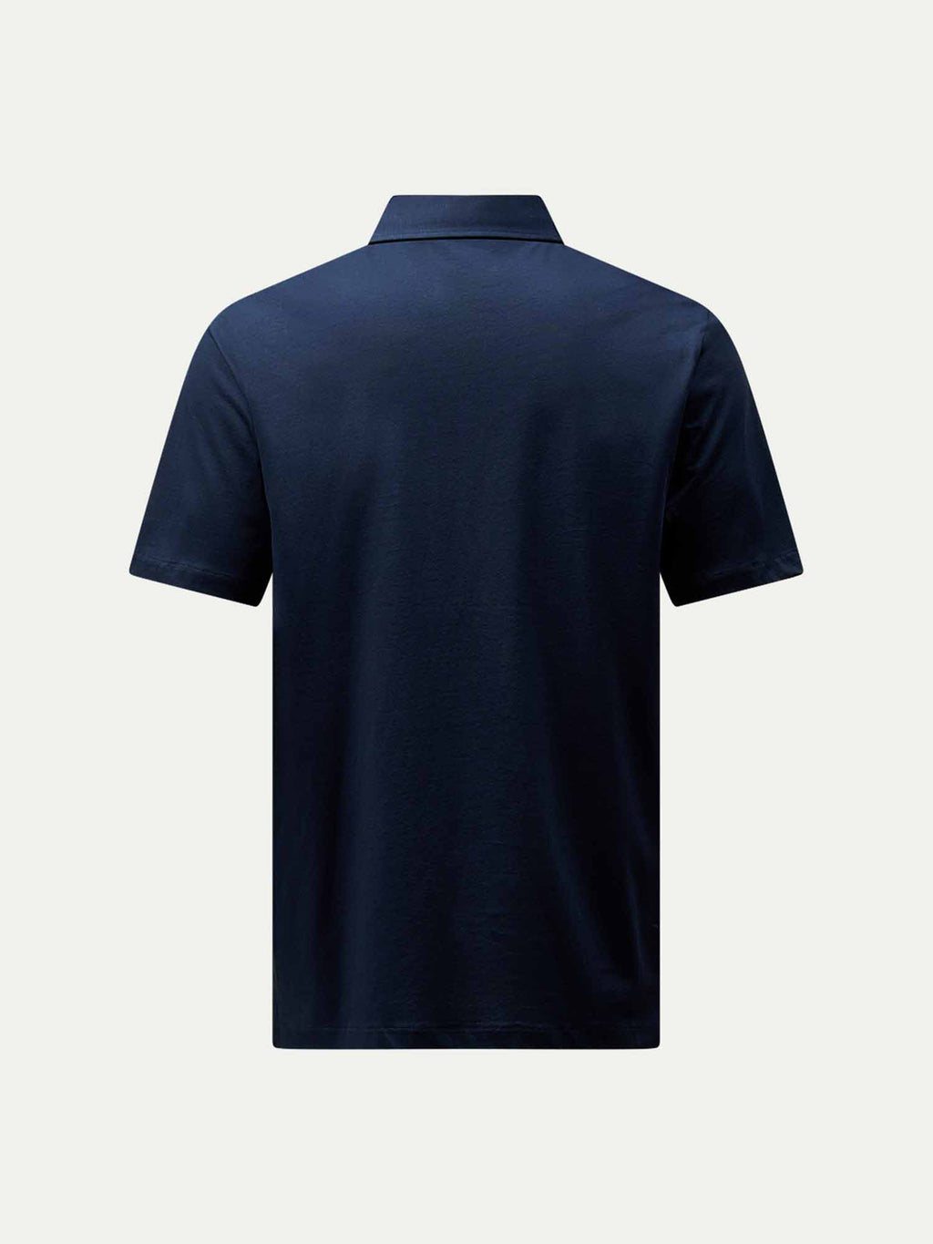 Mercerised Cotton Polo Shirt in Dark Sapphire Navy for Casual Wear