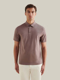 Mercerised Cotton Polo Shirt in Iron - Casual Wear for Men