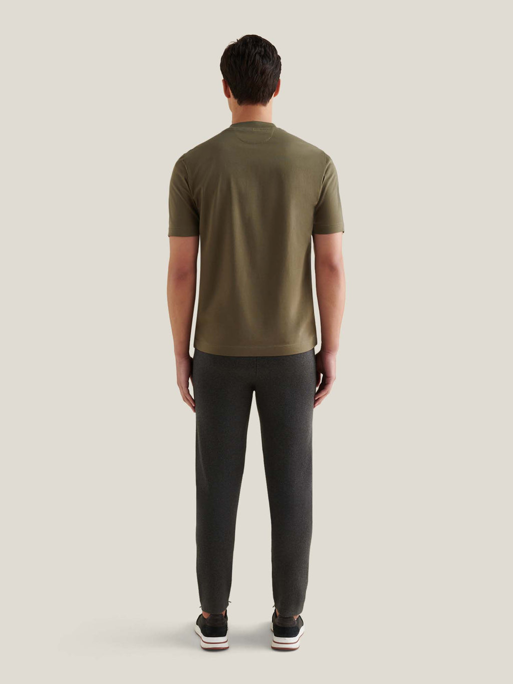 Mercerised Cotton T-Shirt for Men in Sea Turtle Color - Casual Wear