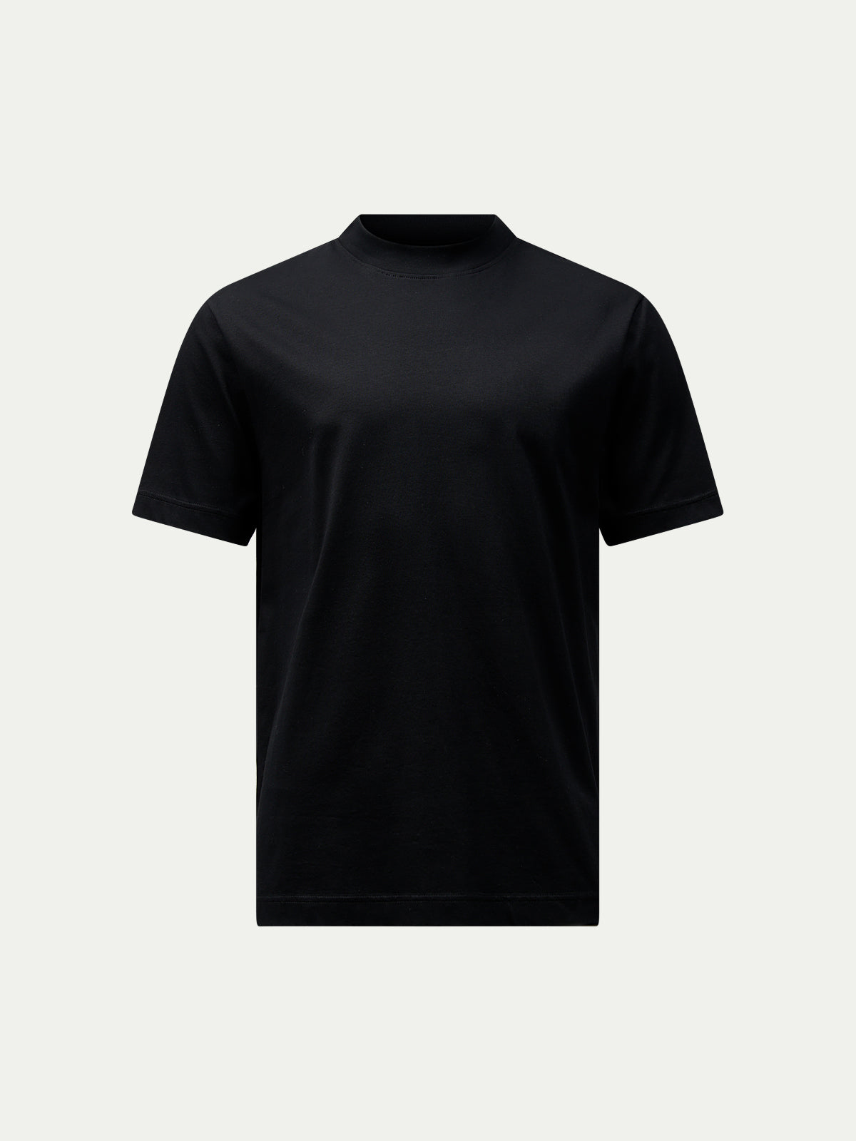Mercerised Cotton T-Shirt in Black for Casual Wear and Everyday Comfort