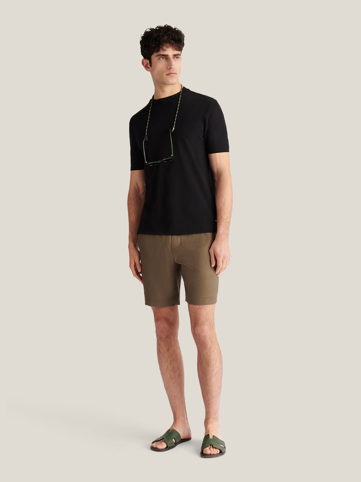 Mercerised Cotton T-Shirt in Black for Casual Wear and Everyday Comfort