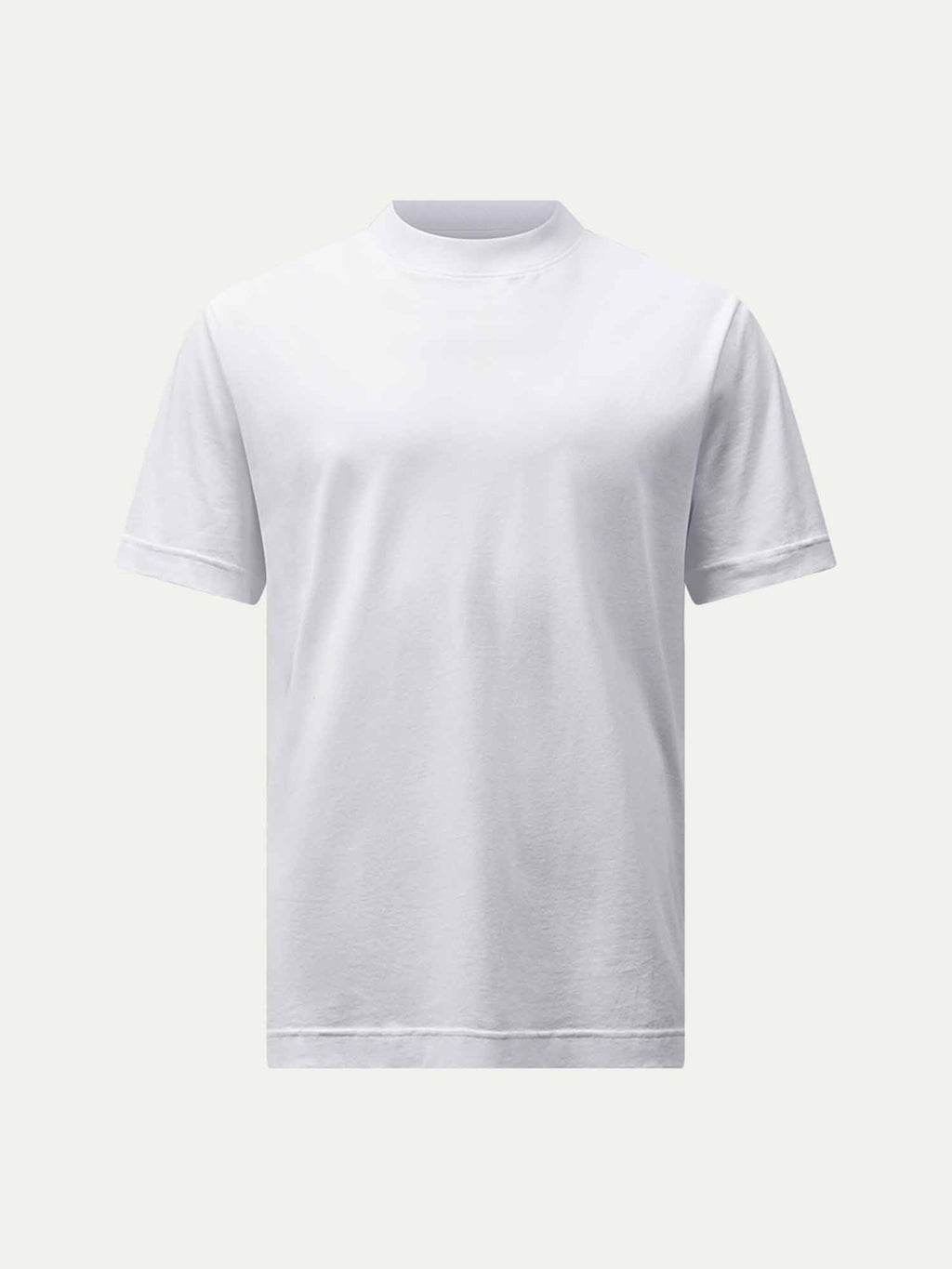 Mercerised Cotton T-Shirt in Bright White for Casual Wear