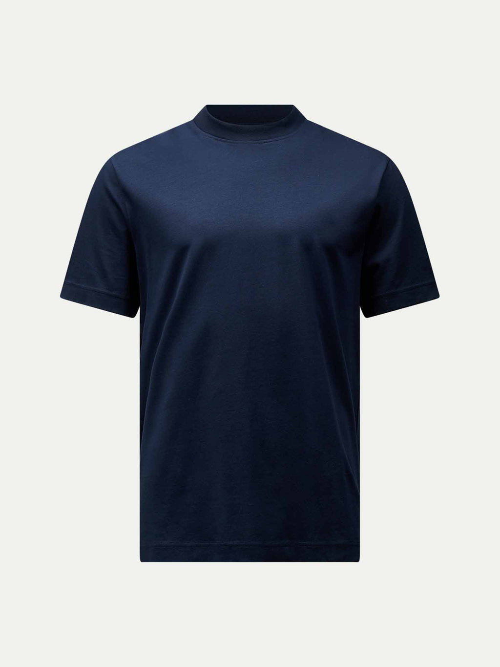 Mercerised Cotton T-Shirt in Dark Sapphire Navy - Casual Wear for Men