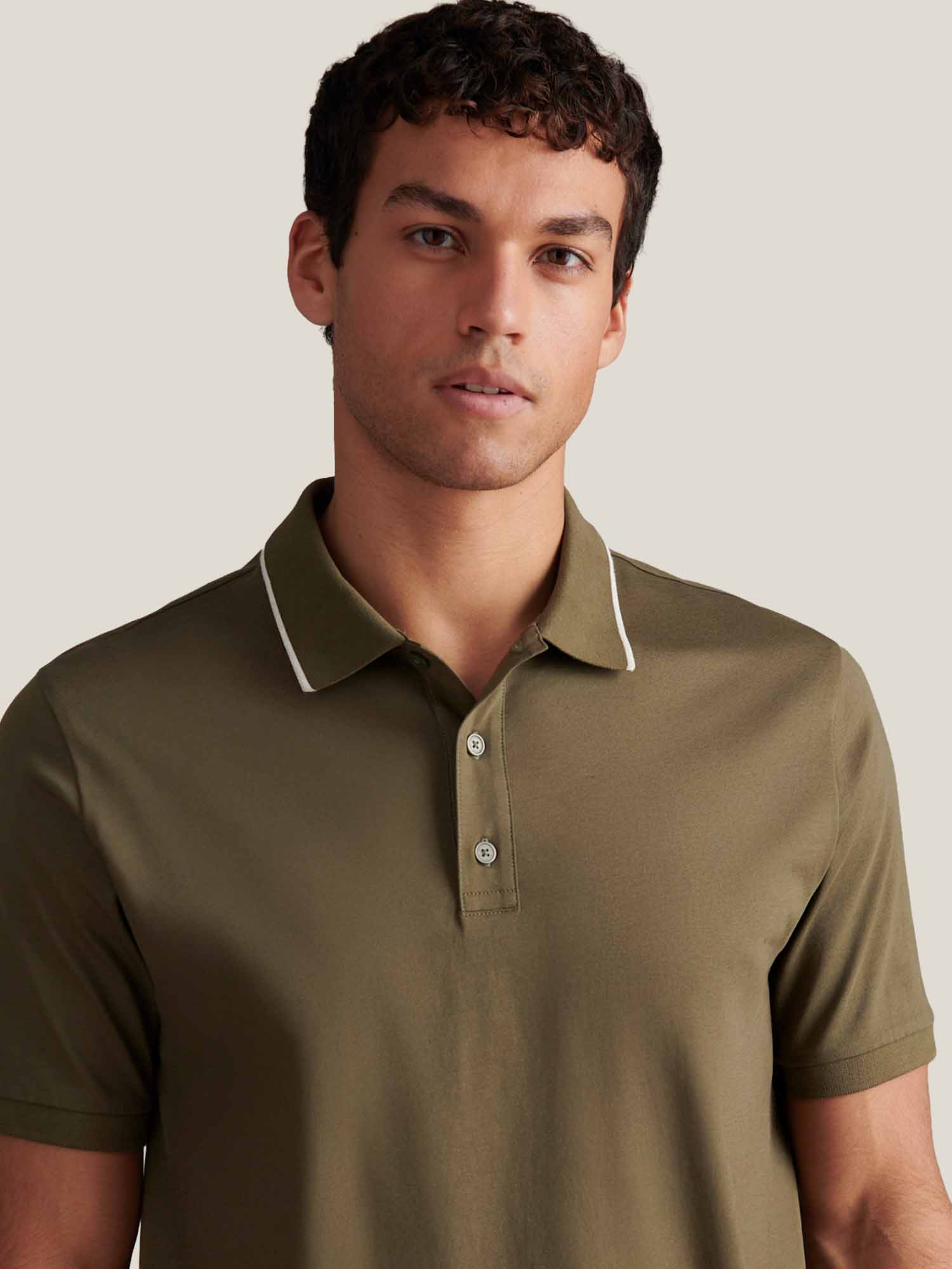 Mercerised Polo Shirt in Sea Turtle Color with Tipped Design for Casual Wear