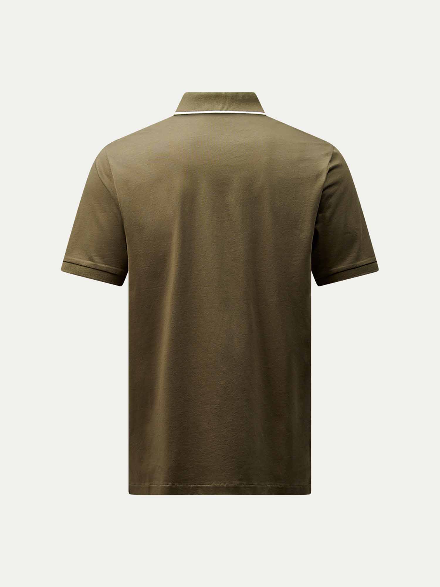 Mercerised Polo Shirt in Sea Turtle Color with Tipped Design for Casual Wear