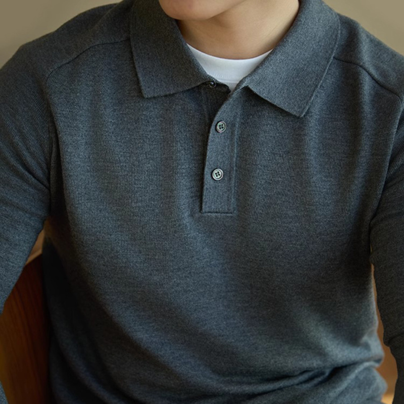 Premium Wool Polo Shirt for Men - Classic Fit, Comfortable Everyday Wear