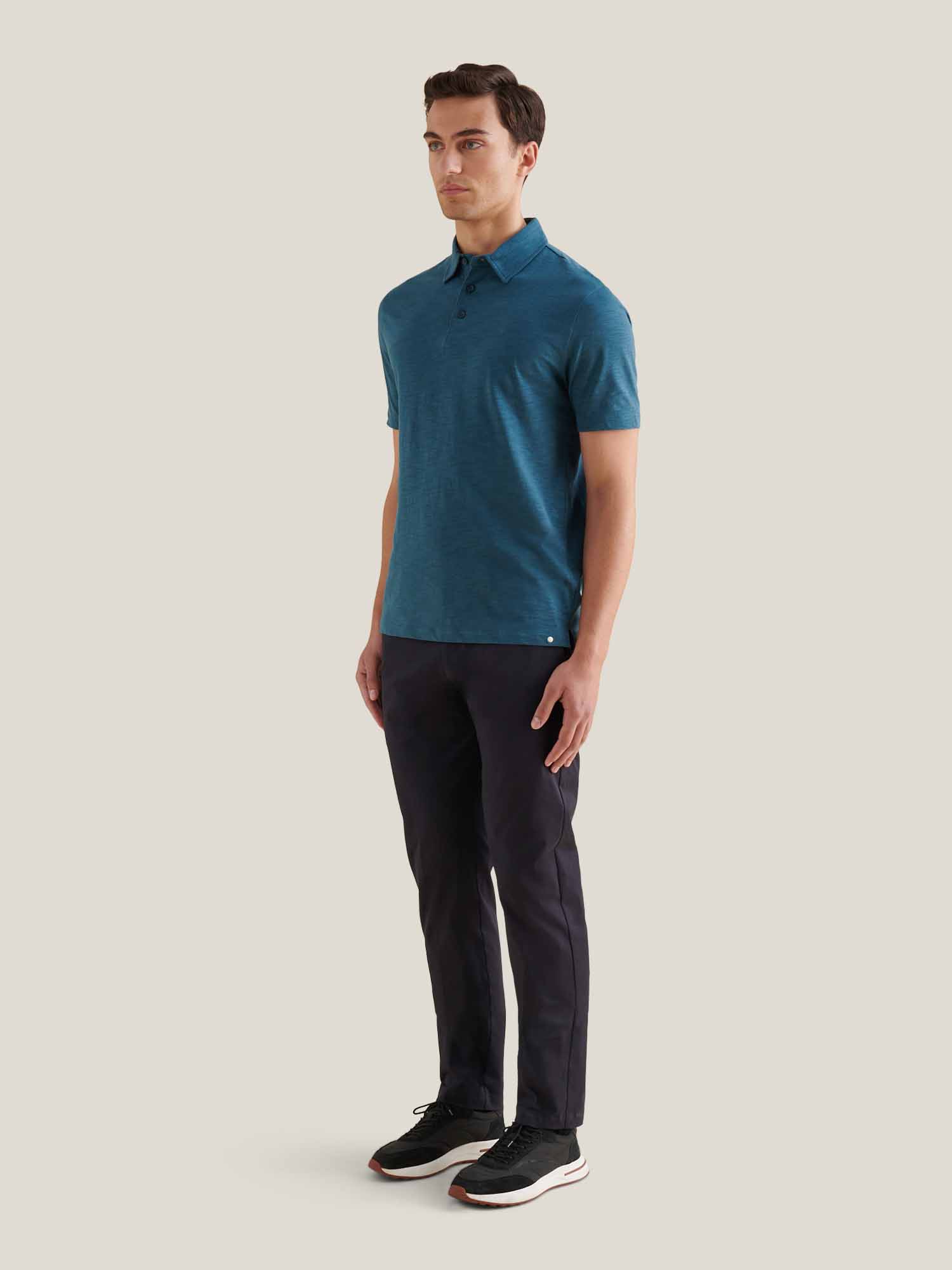 Stretch Cotton Trouser in Dark Sapphire Navy for Casual or Formal Wear