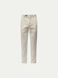 Stretch Cotton Trousers for Men in Egret - Casual Fit, Versatile Style