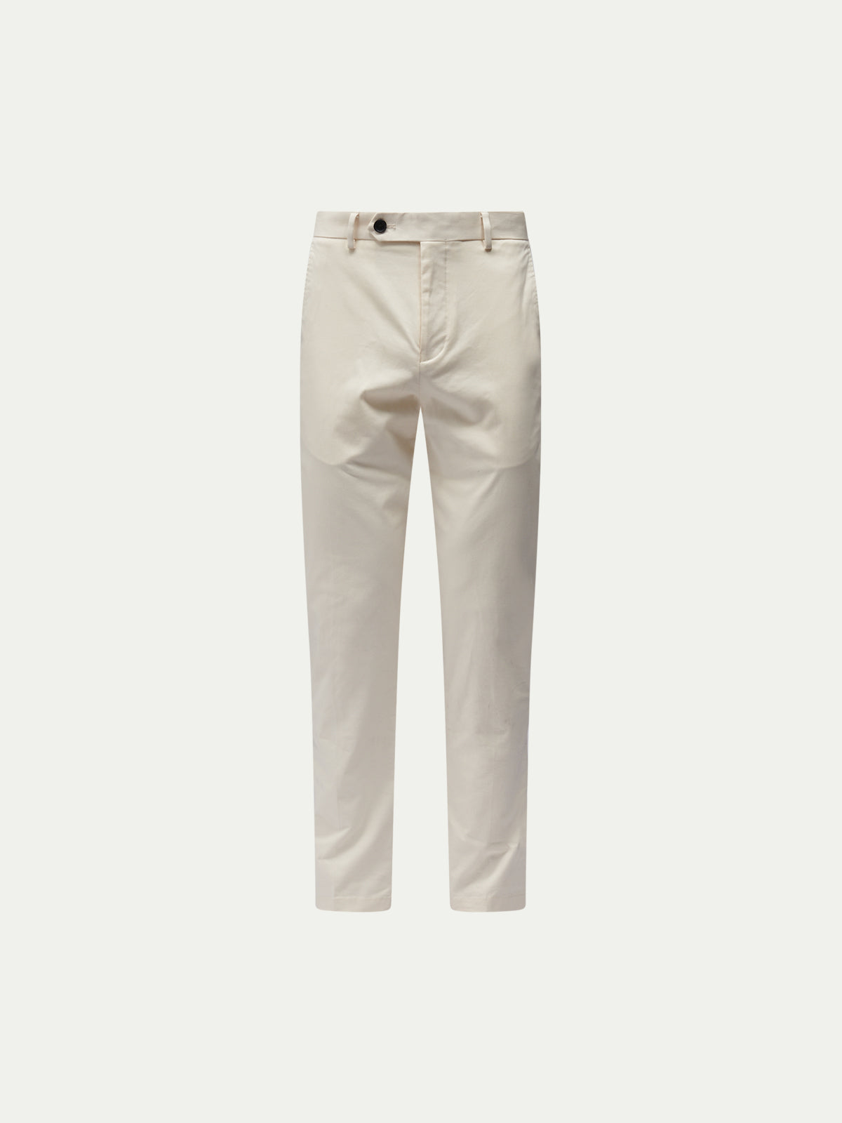 Stretch Cotton Trousers for Men in Egret - Casual Fit, Versatile Style