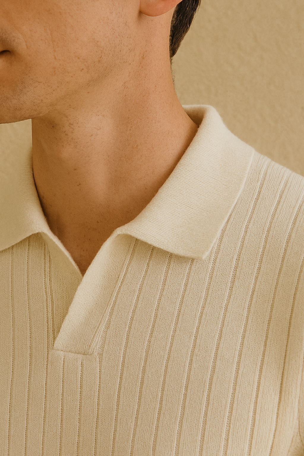 Striped Long Sleeve Polo Shirt for Men - Cotton Blend Casual Wear