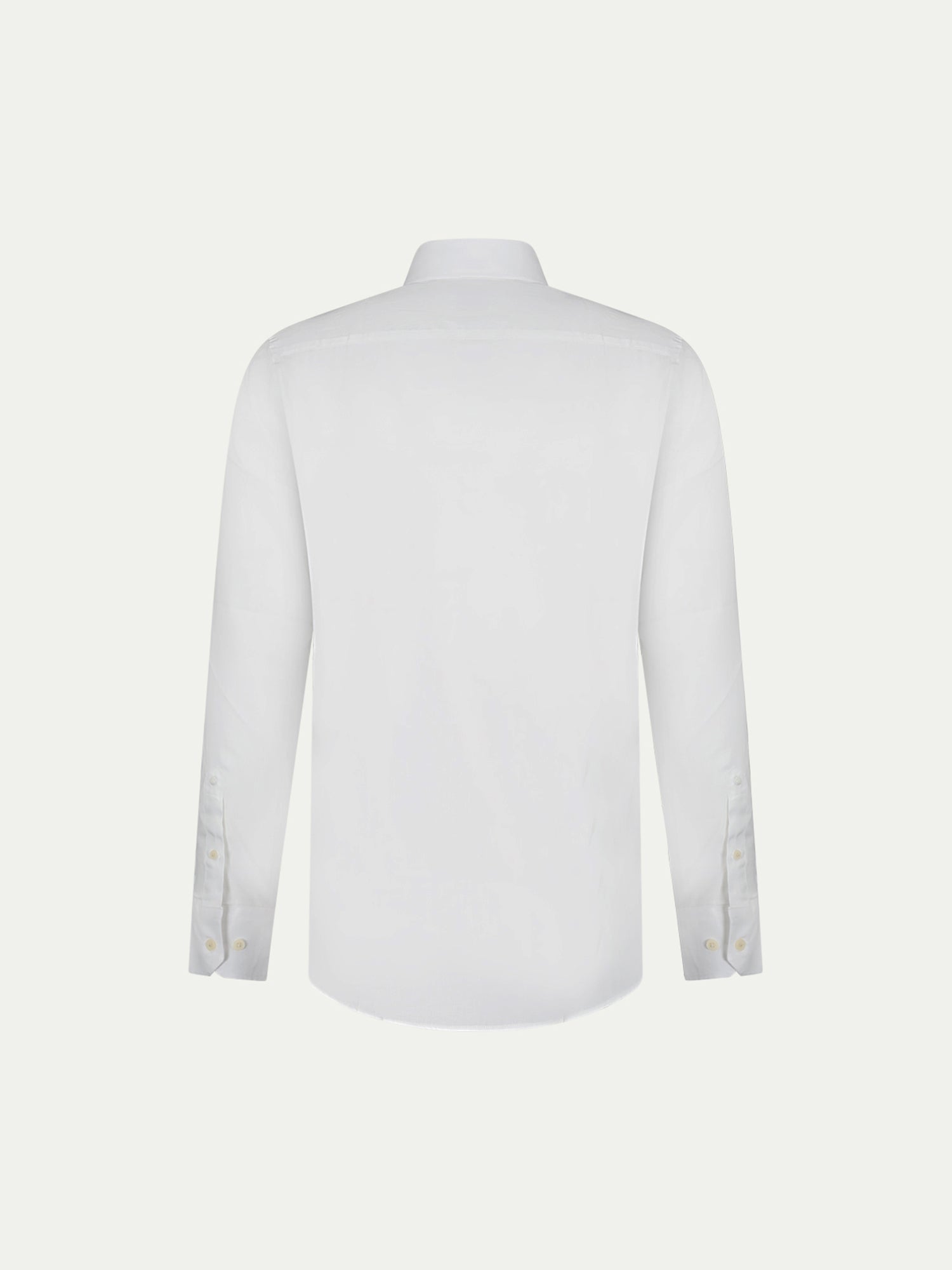 White Twill Dress Shirt for Men - Classic Fit, Formal Wear