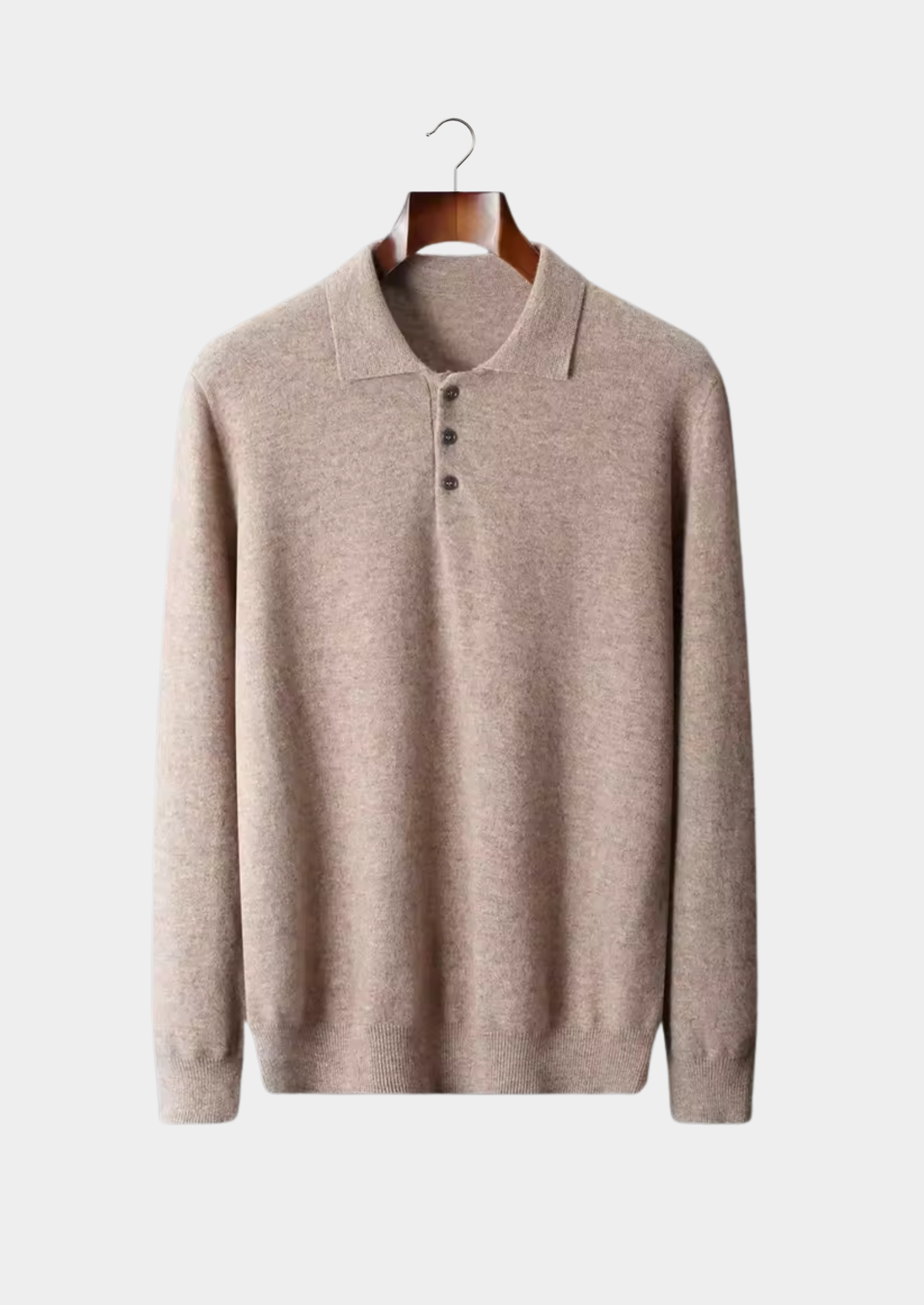 Wool Classic Polo Sweater for Men - Comfortable Knitwear for Casual Wear