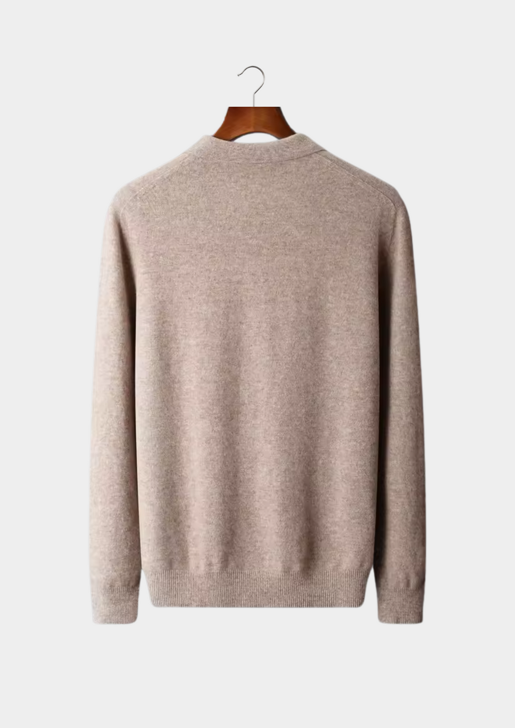 Wool Classic Polo Sweater for Men - Comfortable Knitwear for Casual Wear