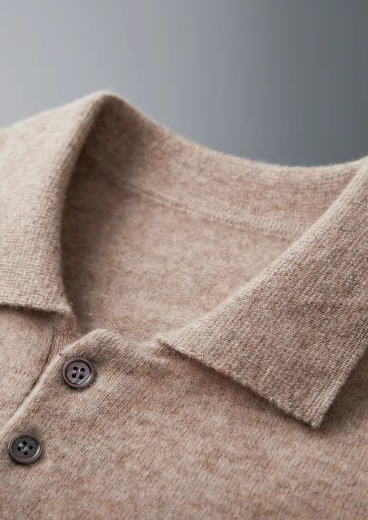 Wool Classic Polo Sweater for Men - Comfortable Knitwear for Casual Wear