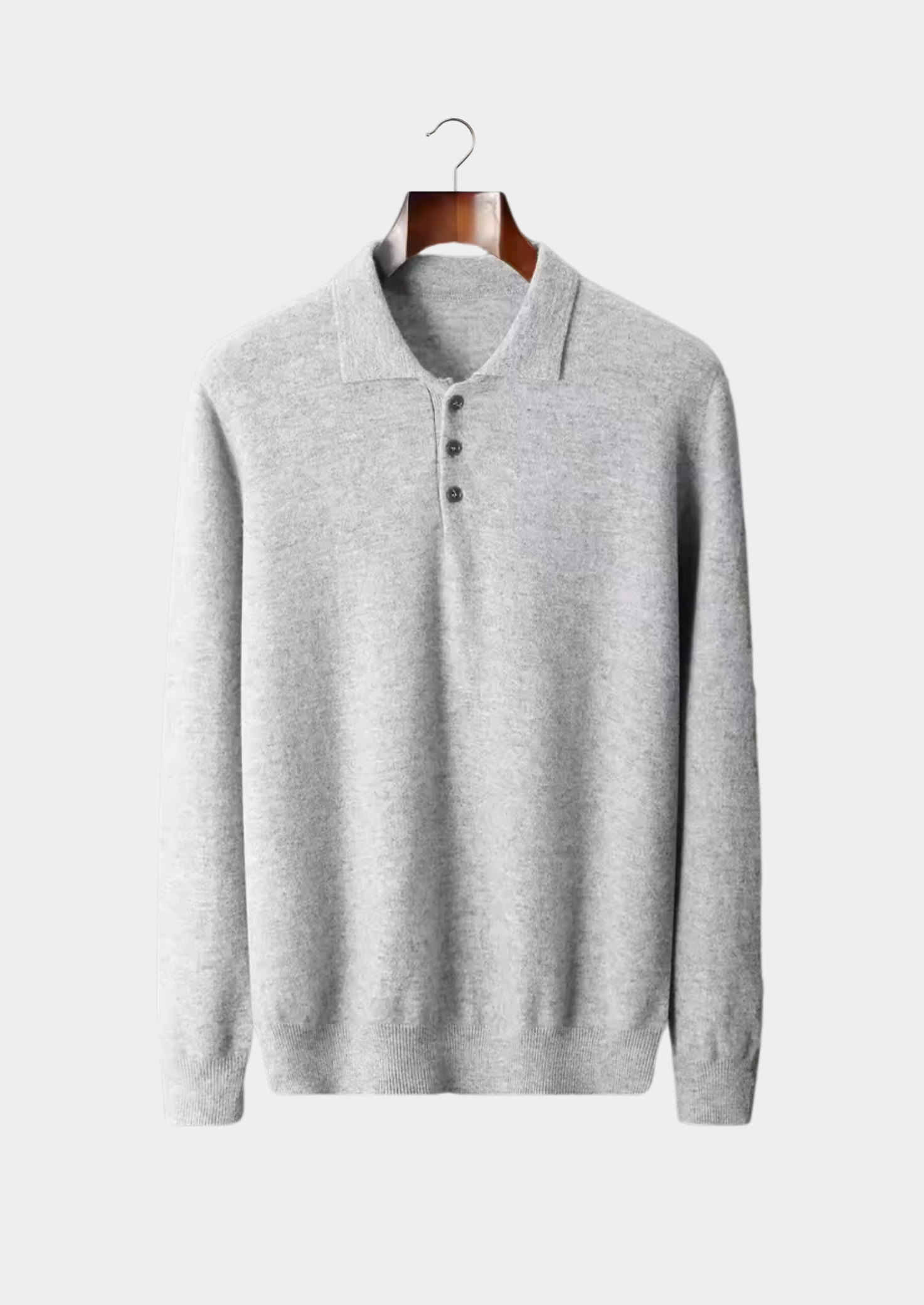 Wool Classic Polo Sweater for Men - Comfortable Knitwear for Casual Wear