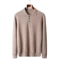 Wool Classic Polo Sweater for Men - Comfortable Knitwear for Casual Wear