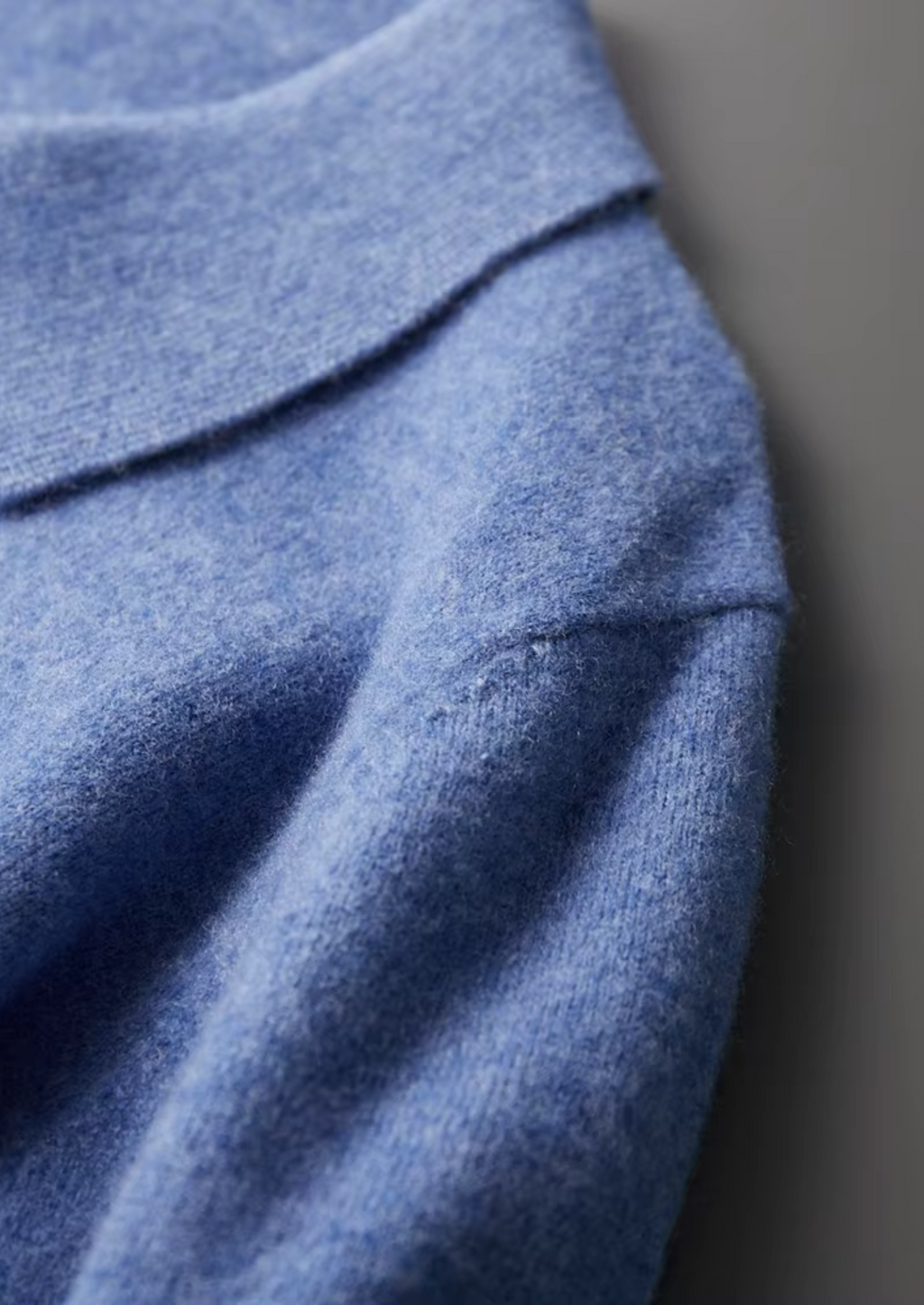 Wool Half Zip Polo Shirt for Men - Casual Lightweight Knit Top